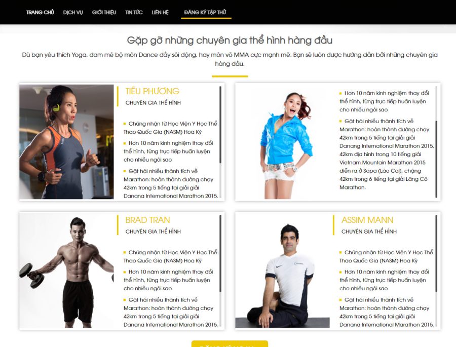 theme wordpress phòng tập gym đẹp